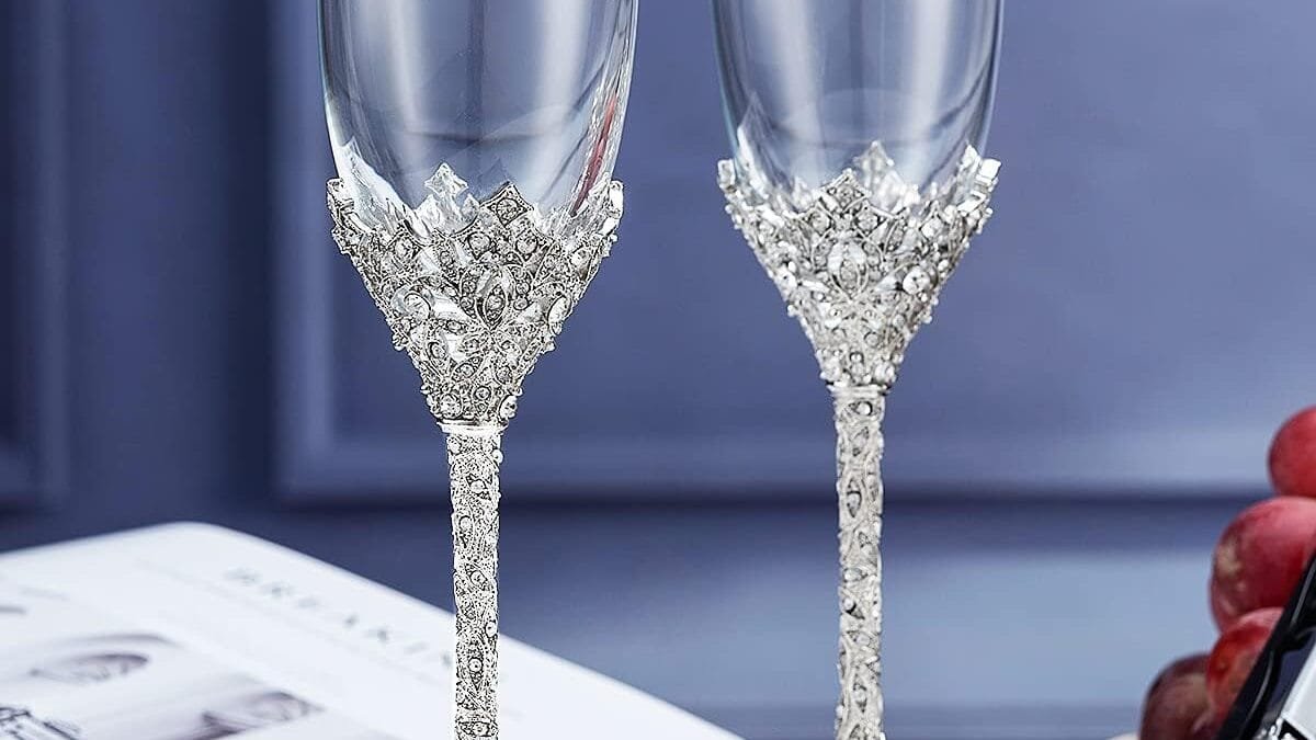 Delicate Champagne Flutes on Amazon: Toast to Your Love