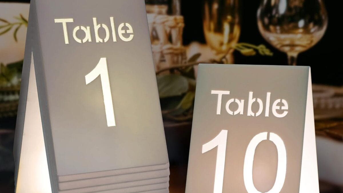 Best of the Best Clear Table Numbers on Amazon