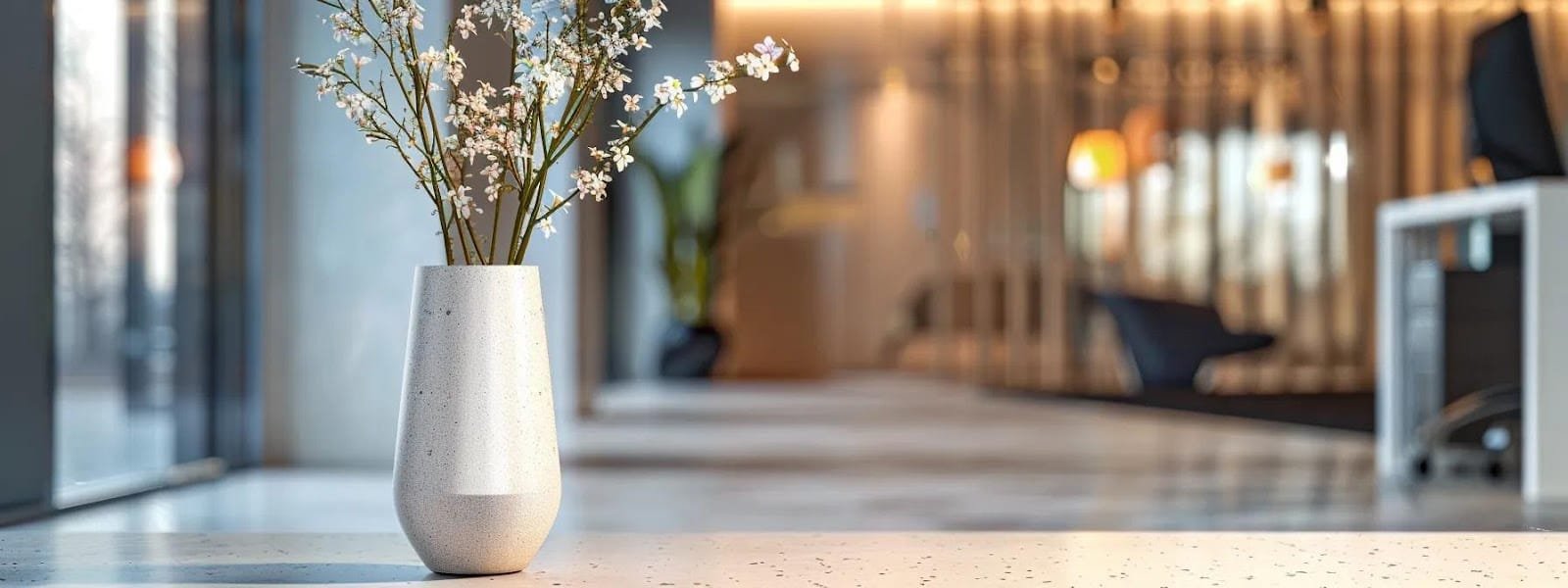 a sleek modern office space features a beautifully crafted spring vase showcasing its elegant design and durable quality with soft ambient lighting highlighting its innovative aesthetics against a minimalist backdrop a sleek modern office space features a beautifully crafted spring vase showcasing its elegant design and durable quality with soft ambient lighting highlighting its innovative aesthetics against a minimalist backdrop