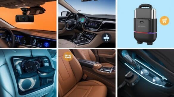 Modern car interior with top Amazon car accessories