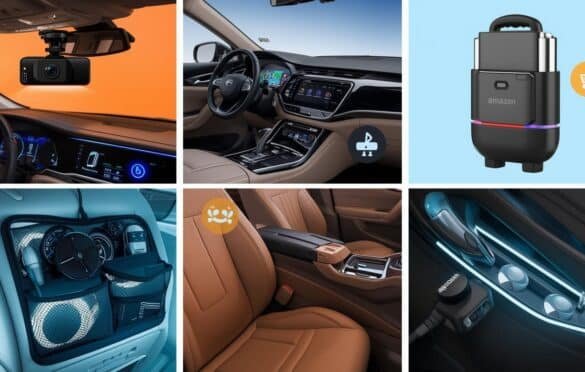 Modern car interior with top Amazon car accessories